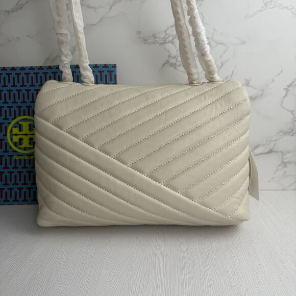 NWT Tory Burch Kira Chevron Large Convertible Should bag - Picture 6 of 12